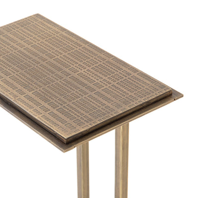 product image for acid etch c table in antique brass 9 84