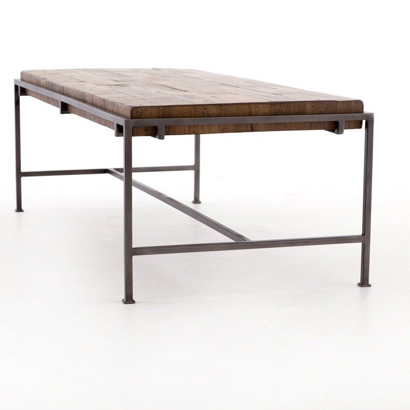 media image for simien coffee table in weathered hickory 4 269