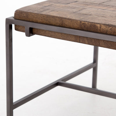 product image for simien coffee table in weathered hickory 6 8