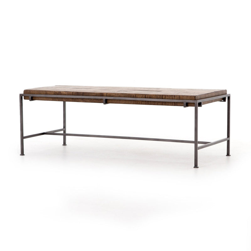 media image for simien coffee table in weathered hickory 1 22