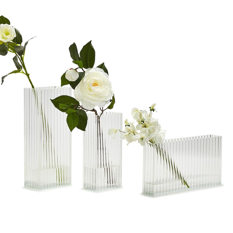 media image for Reeded Ribbed Vases - Set of 3 25