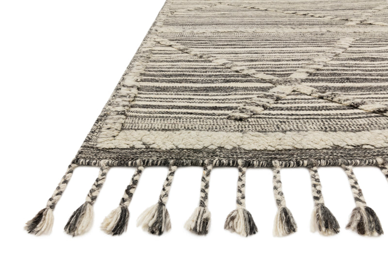 media image for Iman Rug in Ivory / Charcoal by Loloi 256