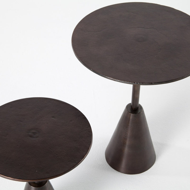 media image for set of 2 frisco end tables in antique rust 4 217
