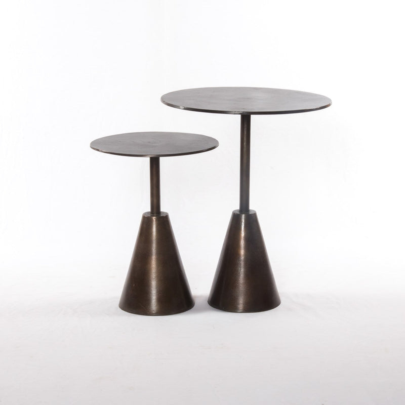 media image for set of 2 frisco end tables in antique rust 6 237