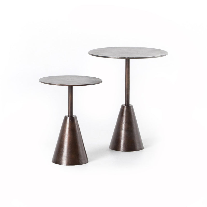 media image for set of 2 frisco end tables in antique rust 1 291