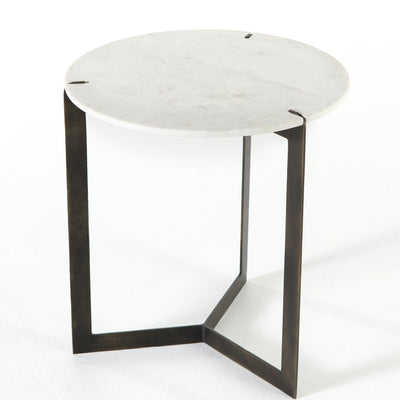 product image for kiva end table in hammered brass 5 34