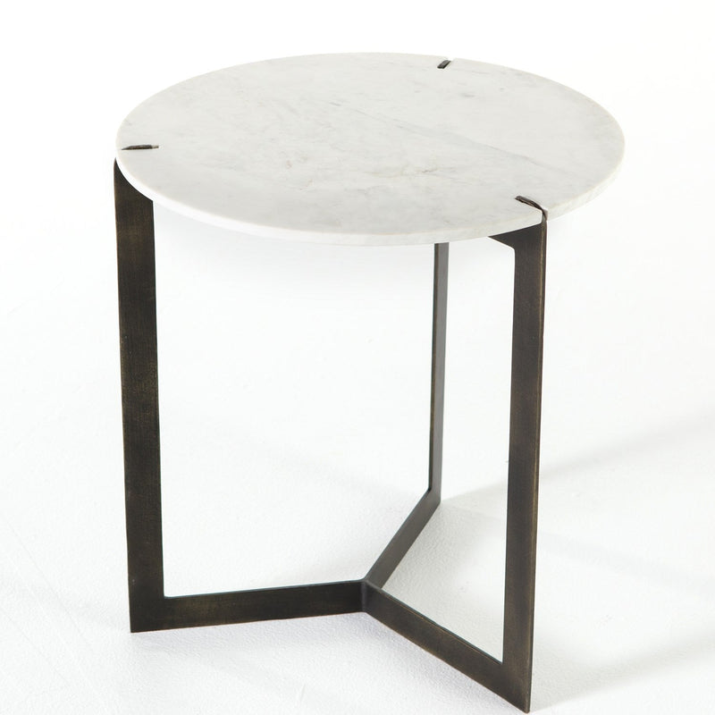 media image for kiva end table in hammered brass 5 237