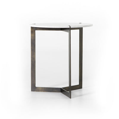 product image for kiva end table in hammered brass 1 17