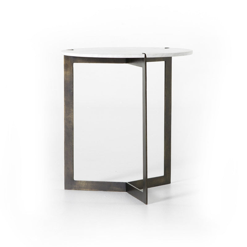 media image for kiva end table in hammered brass 1 212