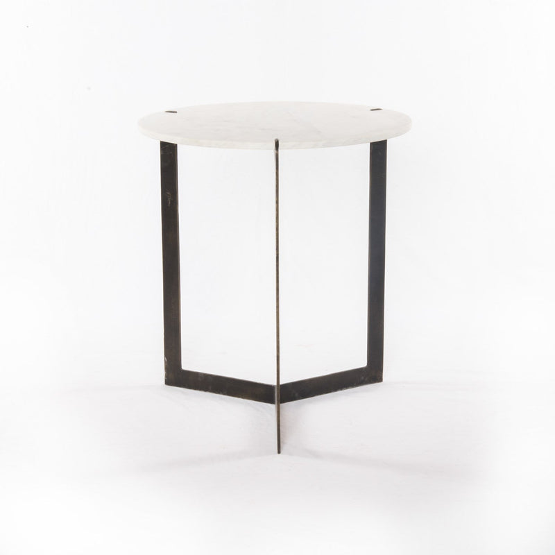 media image for kiva end table in hammered brass 2 20