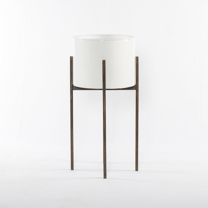 media image for Jed Tall Planter In White High Gloss 276