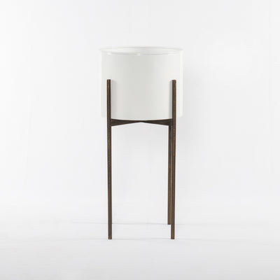 product image for Jed Tall Planter In White High Gloss 56