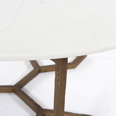 product image for naomi coffee table in polished white marble 4 10