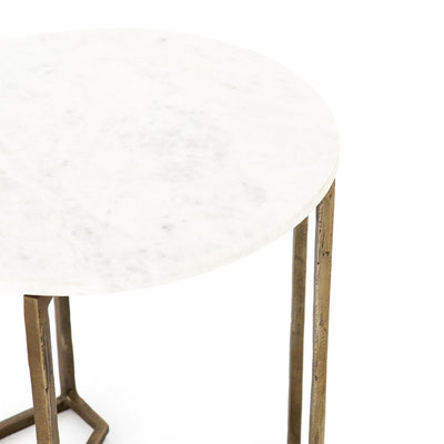 product image for naomi marble end table by bd studio 7 1