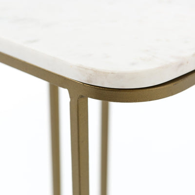 product image for adalley c table in polished white marble 5 98