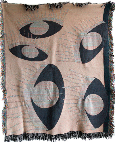 product image for old blue eyes woven throw blankets by elise flashman 2 90