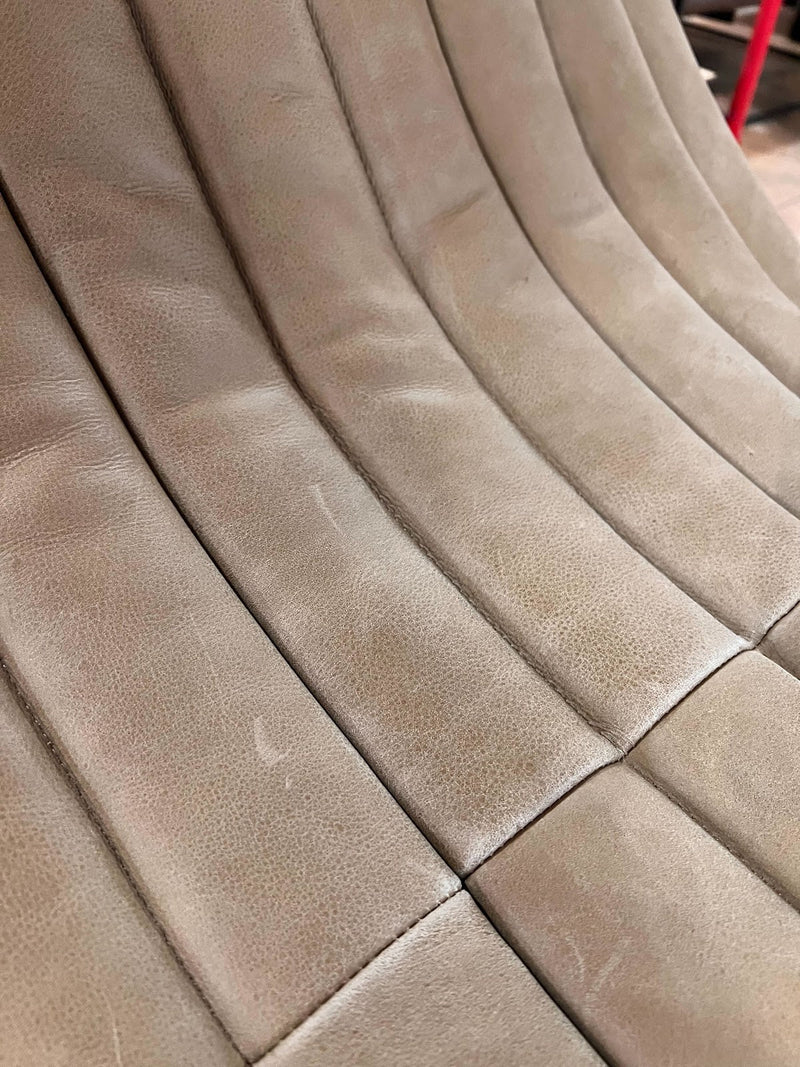 Shop Augustine Leather Chaise Lounge Open Box Burke Decor