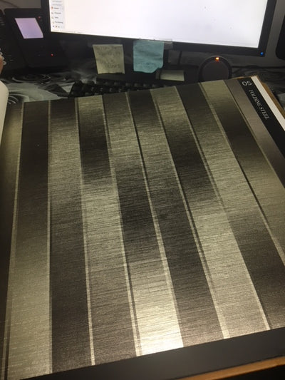 product image for Desire Warm Grey Optical Stripe Wallpaper 11
