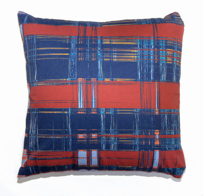 product image for blue plaid throw pillow designed by elise flashman 2 4