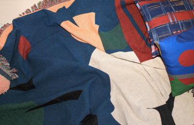 product image for blue plaid throw pillow designed by elise flashman 4 47
