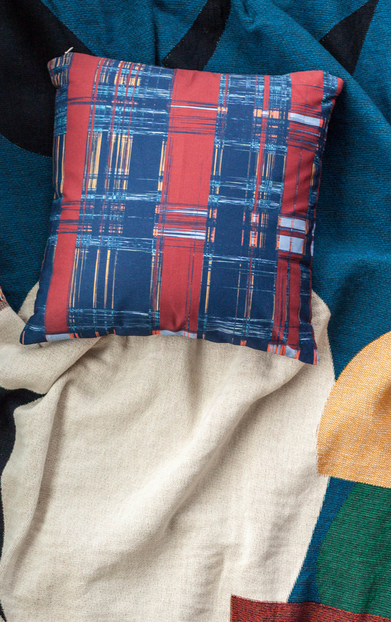 media image for blue plaid throw pillow designed by elise flashman 5 271