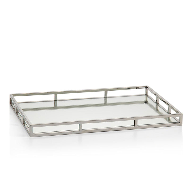 media image for long venturi rectangular mirrored tray by zodax in 5180 3 241