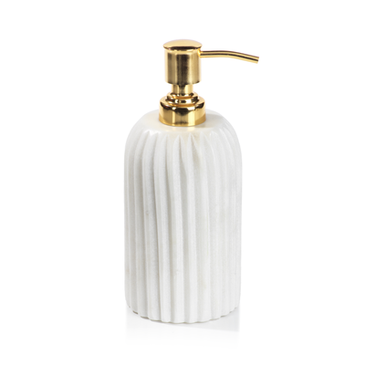product image of mannara tall marble soap dispenser by zodax in 6453 1 536