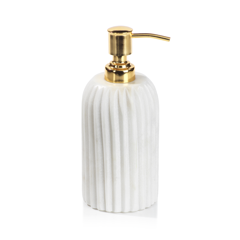 media image for mannara tall marble soap dispenser by zodax in 6453 1 225
