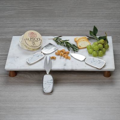 product image for aversa marble footed cheese tray by zodax in 6730 2 60