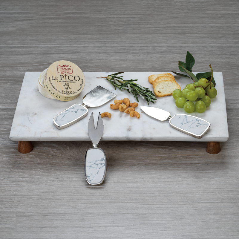 media image for aversa marble footed cheese tray by zodax in 6730 2 237