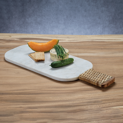 product image for marble cheese w charcuterie board w handle by zodax in 6853 2 7
