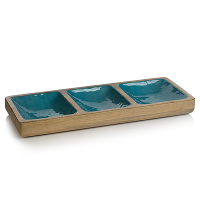 product image for coron mango wood sectional condiment set by zodax in 6885 1 0