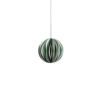 product image for wish paper decorative ball ornament off white dark green and silver in various sizes 1 69