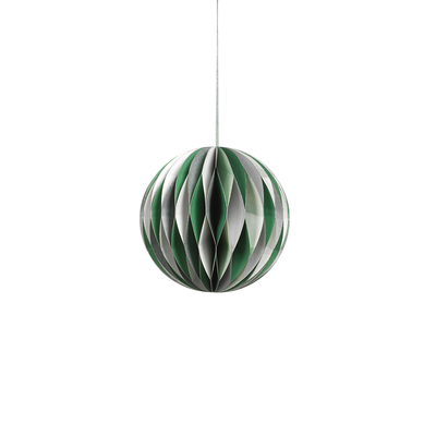 product image for wish paper decorative ball ornament off white dark green and silver in various sizes 2 12