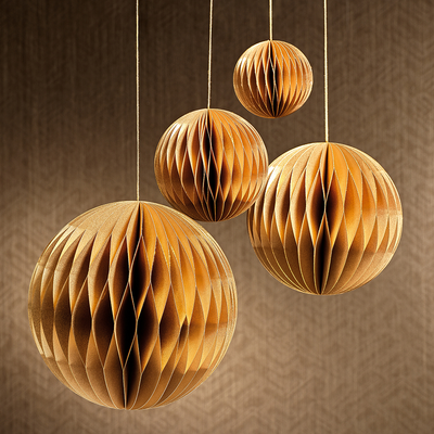 product image for wish paper deco 9 ball ornament gold in 7080 3 5