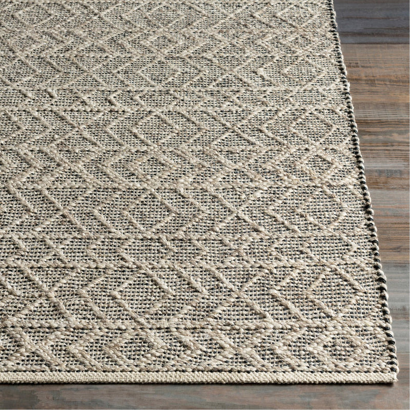 media image for Ingrid ING-2000 Hand Woven Rug in Black & Ivory by Surya 222