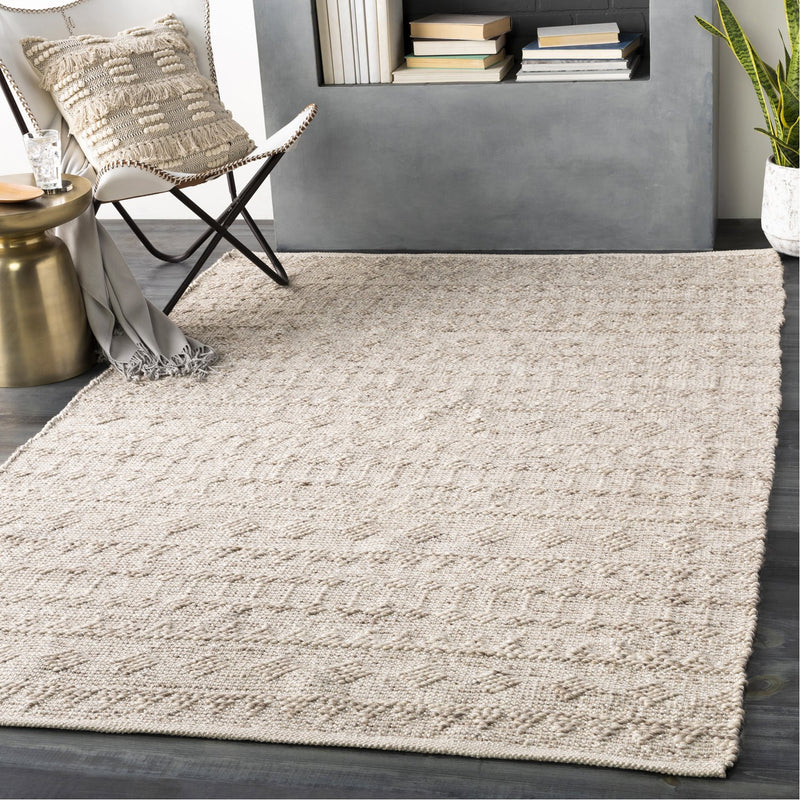 media image for Ingrid ING-2006 Hand Woven Rug in Silver & White by Surya 276