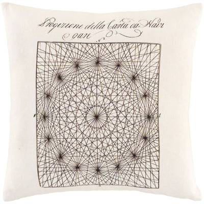 product image of Inventors INV-001 Woven Pillow in Cream & Black by Surya 576