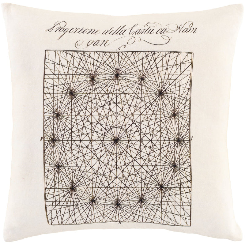 media image for Inventors INV-001 Woven Pillow in Cream & Black by Surya 217