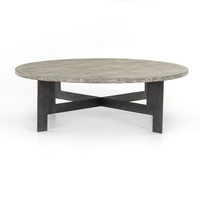 product image for round coffee table w iron in gunmetal 8 99