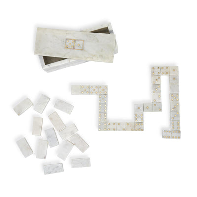 product image for blanc de blanc gold dot domino set 4 76