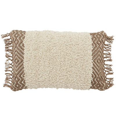 product image of Isko Lawson Indoor/Outdoor Reversible Cream & Taupe Pillow 1 522