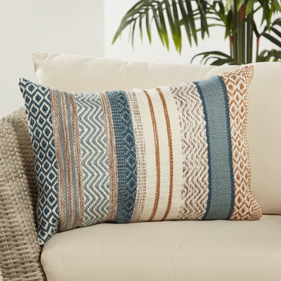 product image for Isko Fleeta Indoor/Outdoor Blue & Gold Pillow 4 77