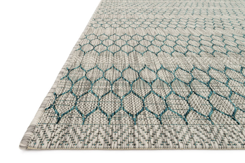 media image for Isle Rug in Grey & Teal by Loloi 243