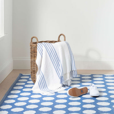 product image for ibiza french blue throw by annie selke ibfbth 4 30