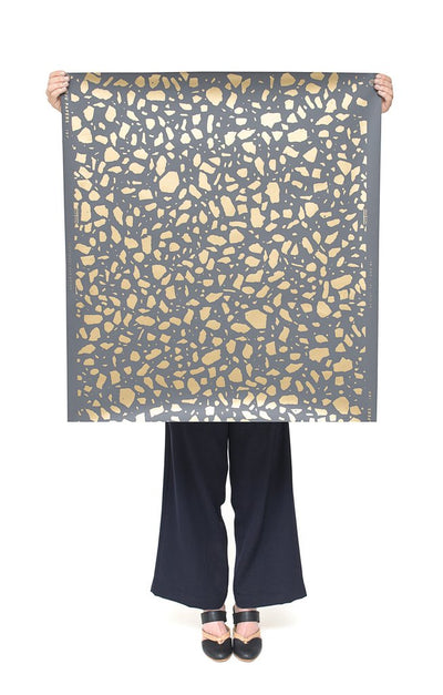 product image for Ibo Wallpaper in Gold on Charcoal design by Thatcher Studio 63