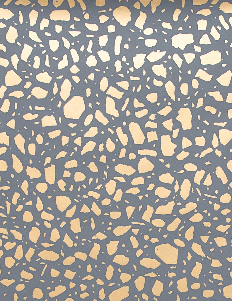 media image for Ibo Wallpaper in Gold on Charcoal design by Thatcher Studio 230