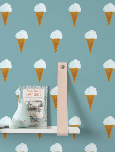 product image of Ice Cream Kids Wallpaper in Petrol by KEK Amsterdam 598
