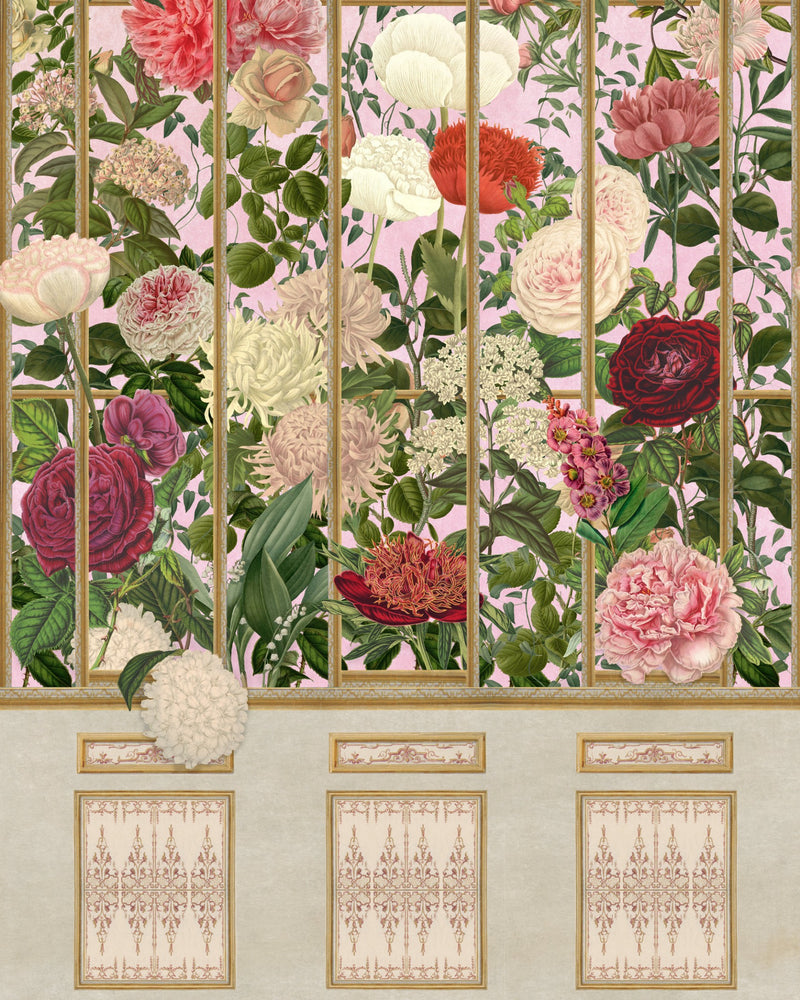 media image for sample imperial flora wallpaper in pink and multi from the wallpaper compendium collection by mind the gap 1 24