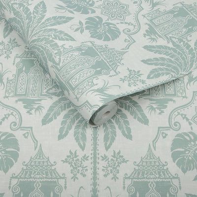 product image of sample imperial wallpaper in green from the exclusives collection by graham brown 1 577
